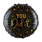 Folieballon You Did It Zwart Goud 46cm